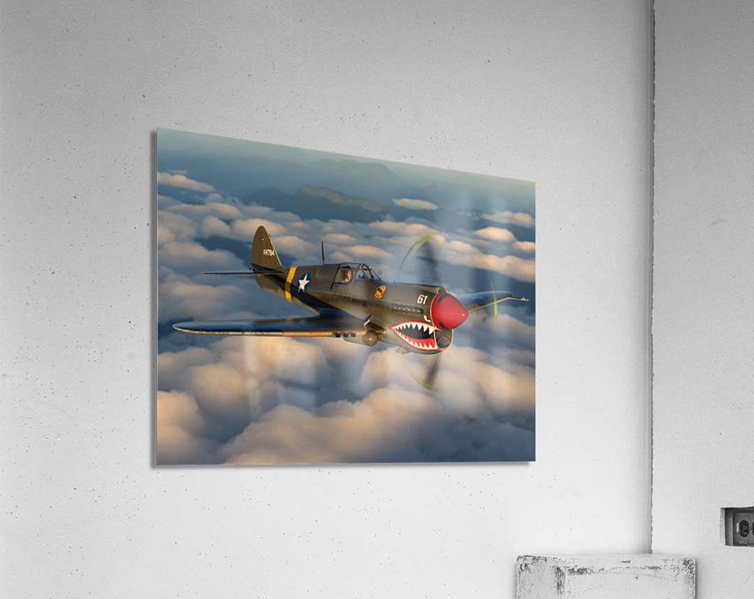Curtiss P-40 Warhawk Color Acrylic Print