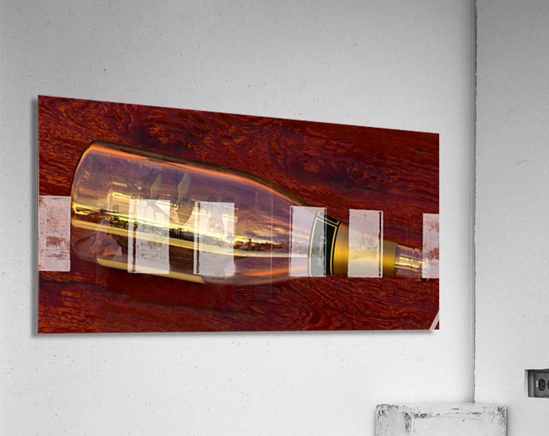 Impossible Ship in a Bottle Acrylic Print