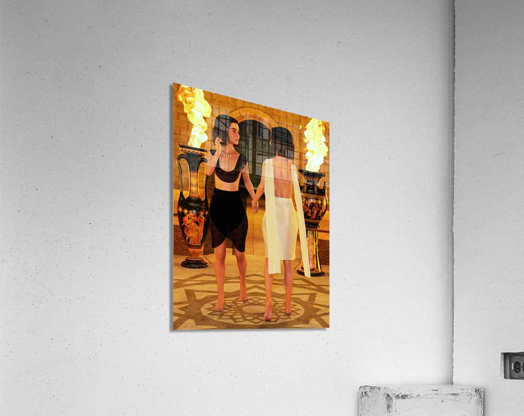 Yin and Yang as Twin Women Acrylic Print