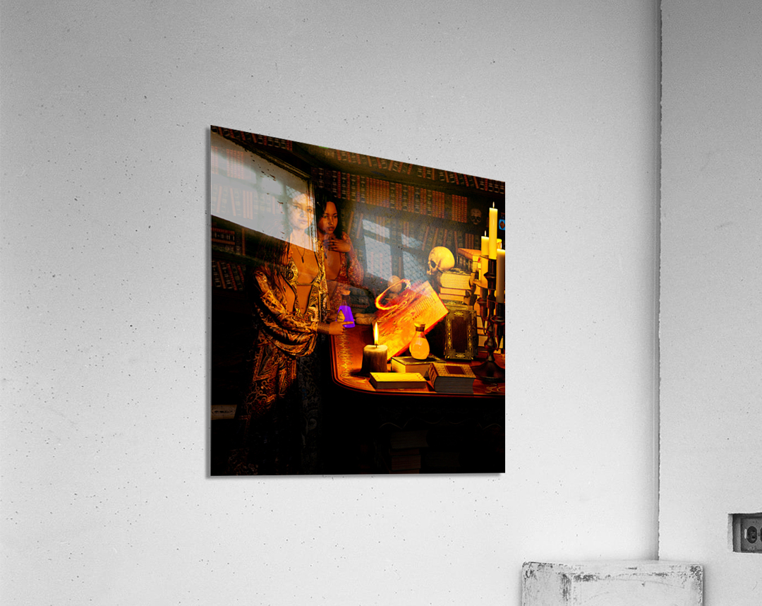 Young Wiccan Girls Practing their Witchcraft Acrylic Print