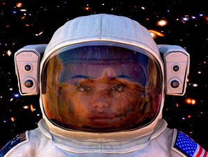 Female Space Explorer witnesses the Carina Nebula as seen by the James Webb Telescope