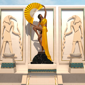 Art Deco Egyptian Statue - In the flesh