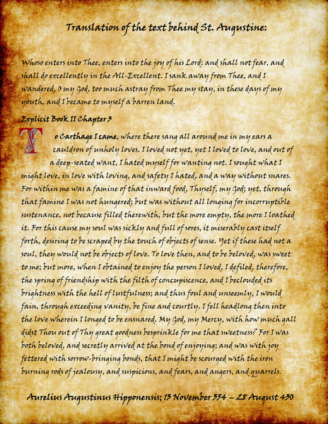 St Augustine Confessions Translation Print