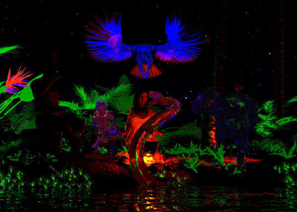 Ayahuasca - Masculine and Feminine Energy Enhanced Print