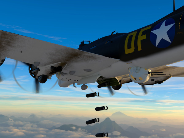 Boeing B-17 Flying Fortress Bomb Drop Print
