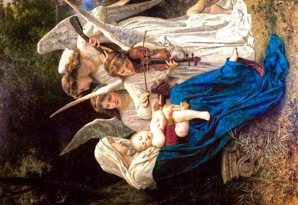 Song of the Angels - William Adolphe Bouguereau - La Vierge aux anges Print