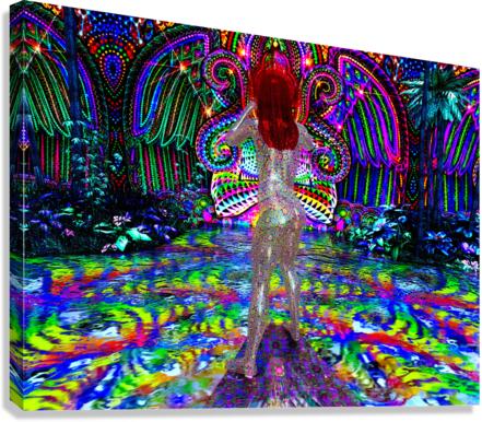 Psychedelic Ayahuasca Angel - DMT Journey  Canvas Print