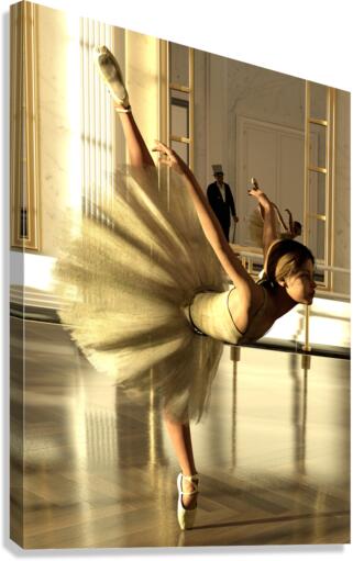 Ballet Practice - Degas Little Dancer Tribute 2:3  Canvas Print