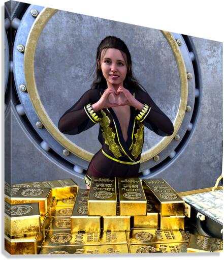 The Gold Diggers Love of Money  Canvas Print