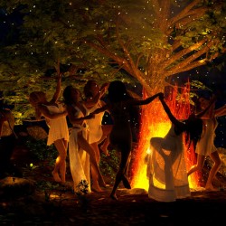 The God Pan with Nymphs Dancing in the Forest