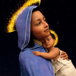 Madonna And Child - Galilean Mary and Jesus - 75MP 3:4 ratio