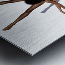 Yoga Couple Star Position Pose Metal print