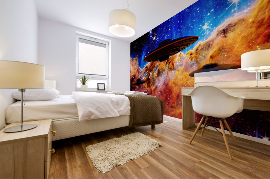 Carina Nebula James Webb Telescope UFO  Mural print