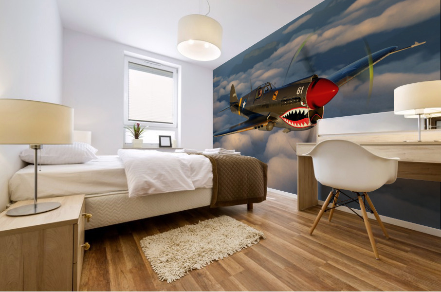 Curtiss P-40 Warhawk Color Mural print