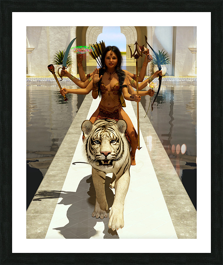 Hindu Goddess Durga  Framed Print Print