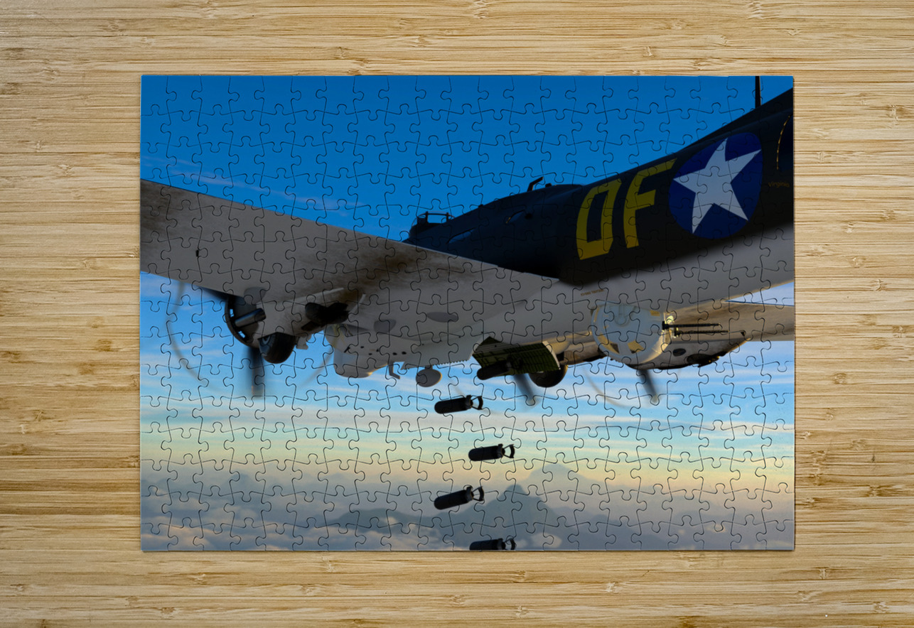 Boeing B-17 Flying Fortress Bomb Drop Kevin Michael VerKamp Puzzle printing