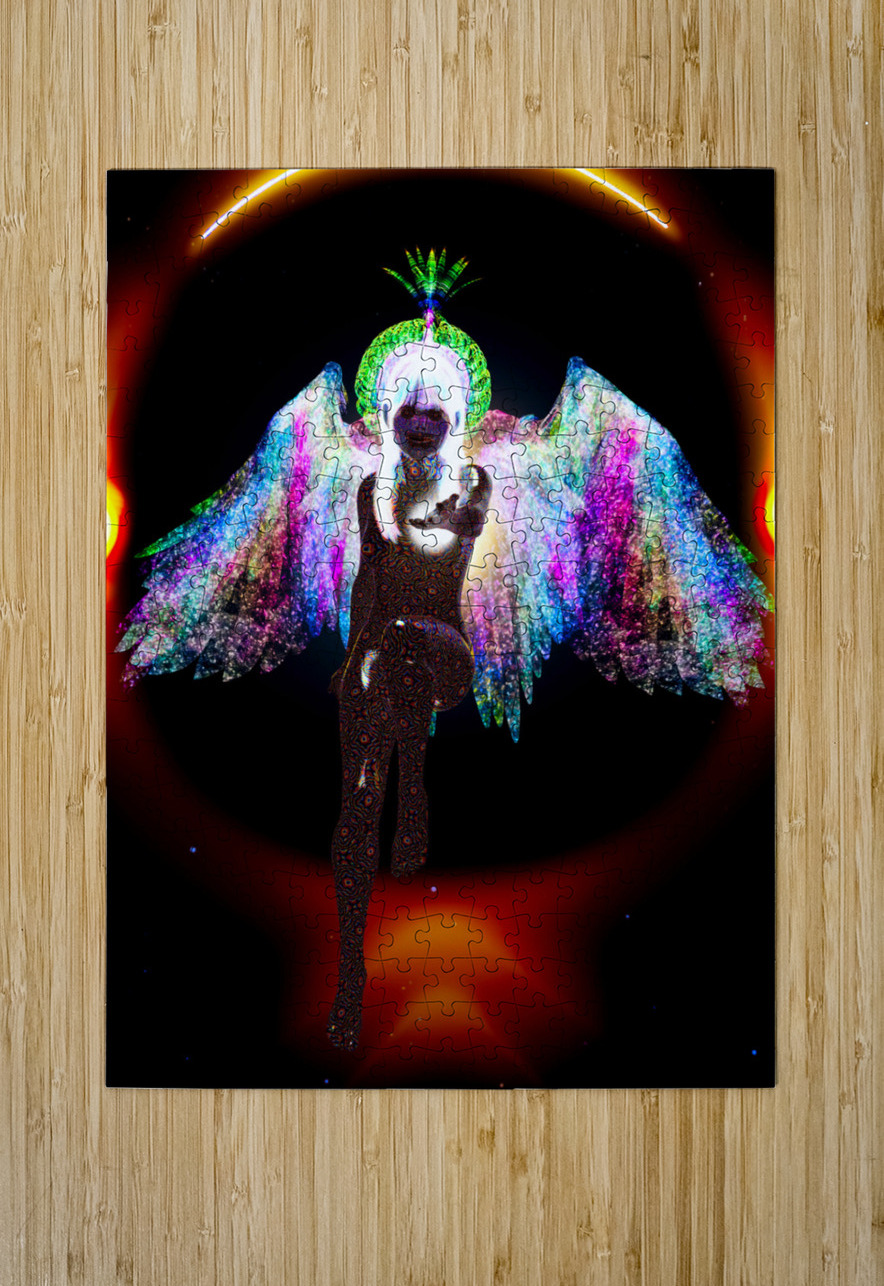 Psychedelic Ayahuasca Angel - DMT Journey Kevin Michael VerKamp Puzzle printing