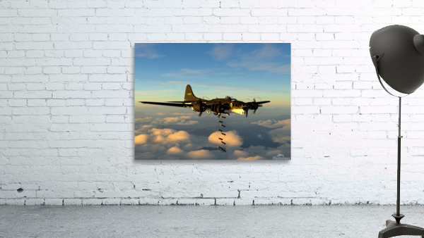Boeing B-17 Flying Fortress Bomb Drop 2 color Wall Preview