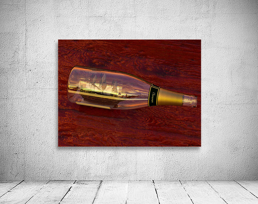 Impossible Ship in a Bottle by Kevin Michael VerKamp
