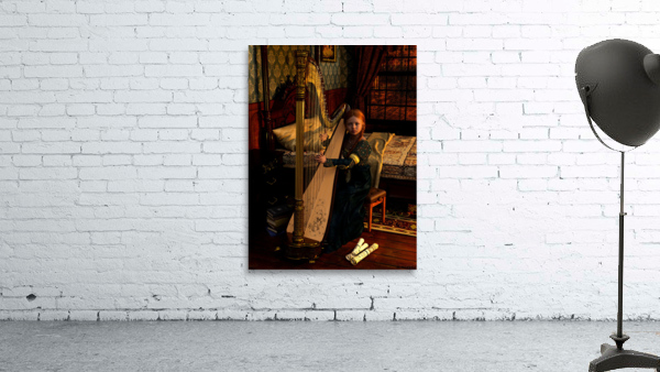 Serenade of the Clarsach Celtic Harpist  by Kevin Michael VerKamp