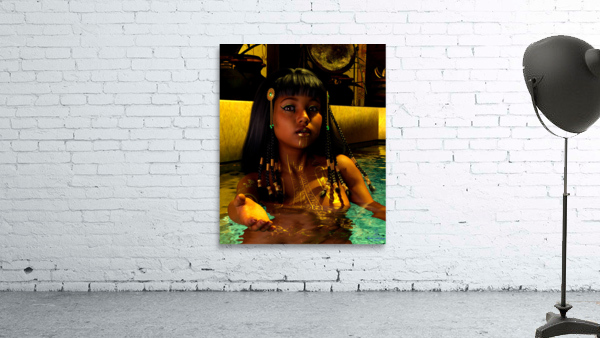 The Seductive Cleopatra VII Philopator Queen and Sex Symbol in her temple pool  Wall Preview