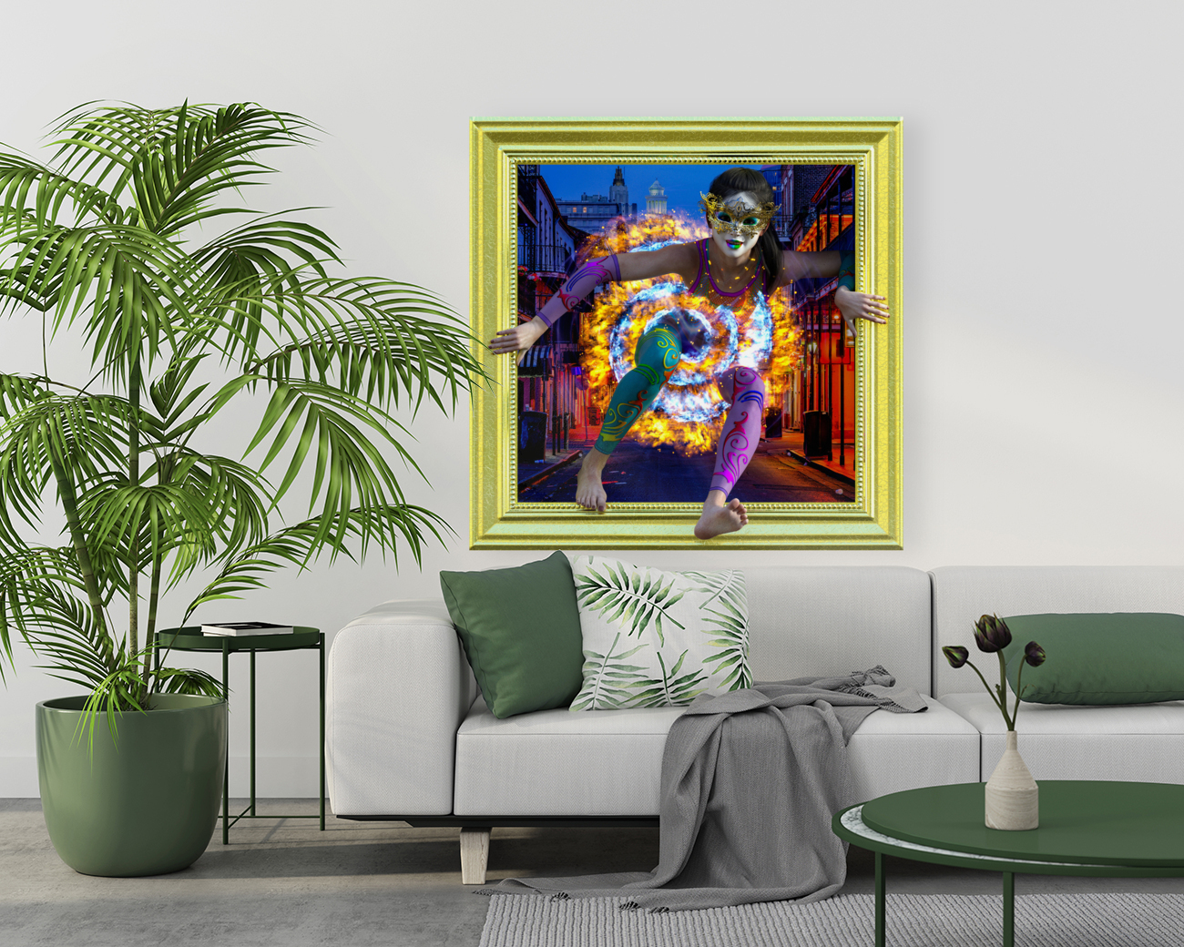 Out Of Mardi Gras Bourbon Street New Orleans Louisiana  Reproduction