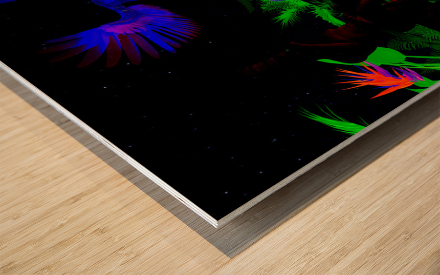 Ayahuasca - Masculine and Feminine Energy Enhanced Wood print