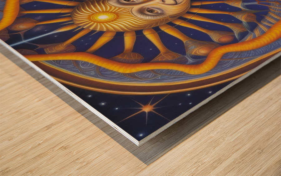 Gratitude for the Sun and the Moon Wood print